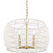 Ellie 4 Light 19 inch Modern Brushed Gold Chandelier Ceiling Light